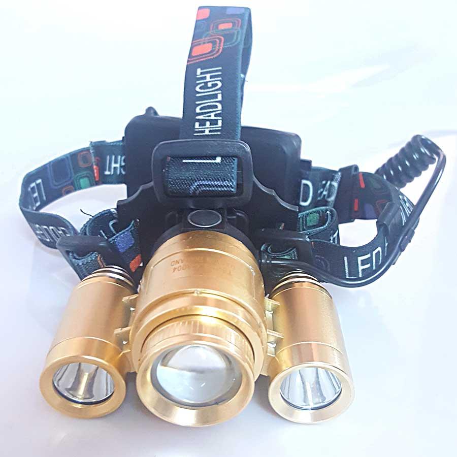 Đèn đội đầu 3 bóng siêu sáng cao cấp