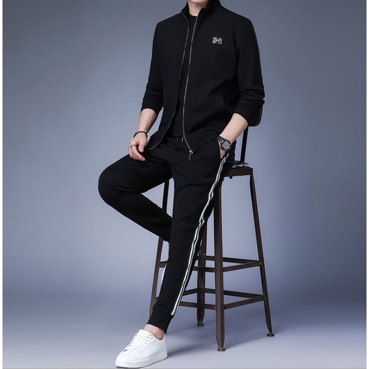 Bộ nỉ thể thao dài tay mùa đông cho nam, Áo Khoác Nam và Quần Jogger chất liệu dày dặn MS BD82 - Hàng xịn - Vic Store