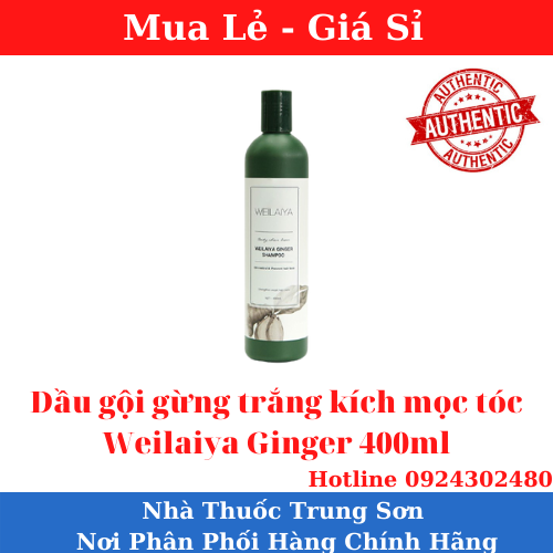 [HCM]Dầu gội gừng trắng ngăn rụng và kích mọc tóc Weilaiya Ginger Shampoo 400ml- TS02