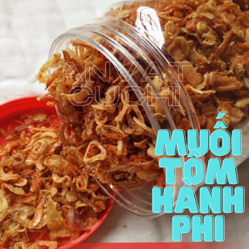 Muối tôm hành phi siêu ngon ăn là ghiền