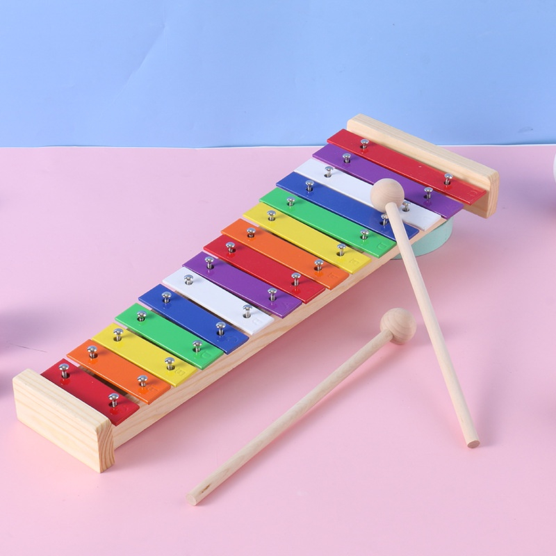 Đàn mộc cầm xylophone Giscoo hợp kim nhôm, tiếng vang, 15 nốt