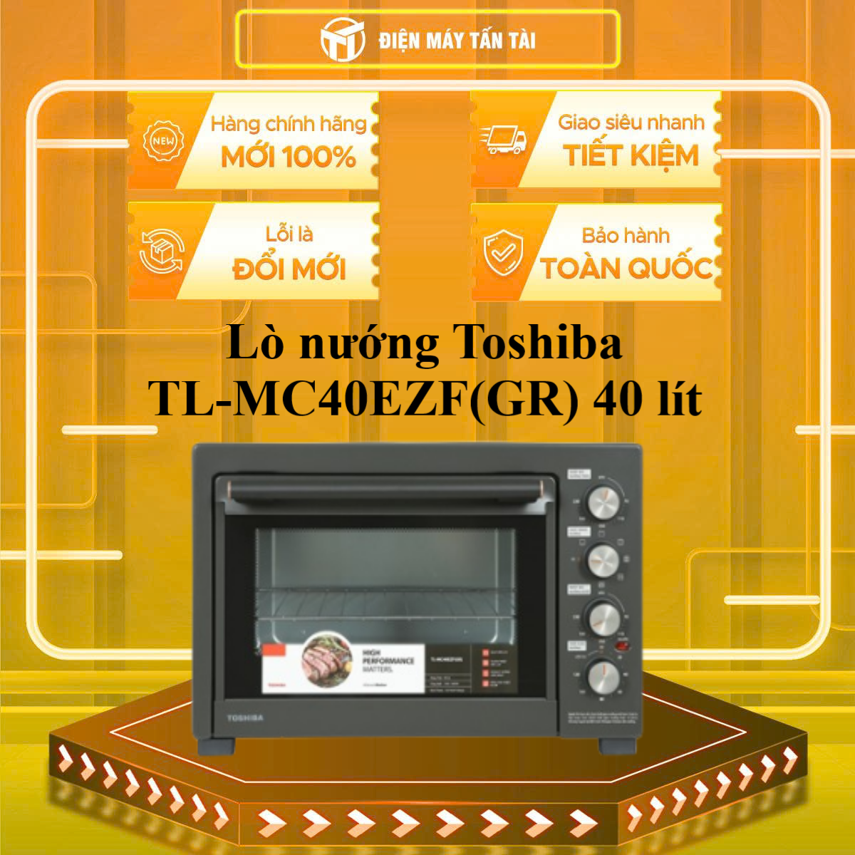 Lò nướng Toshiba TL-MC40EZF(GR) 40 lít - GIAO TOÀN QUỐC - CHỈ MIỄN PHÍ HCM