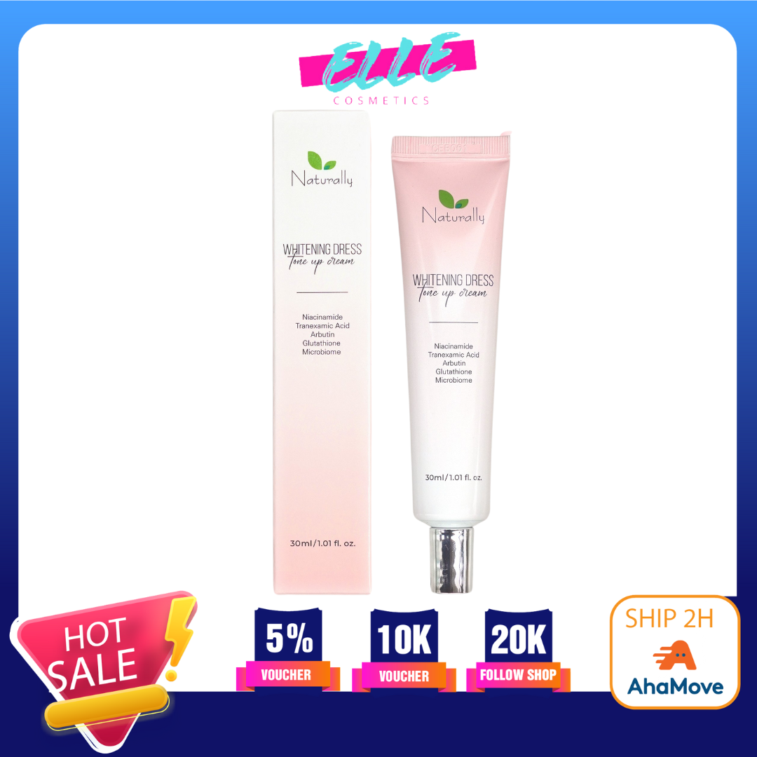 Kem hỗ trợ dưỡng trắng nâng tông cho mặt Whitening Dress Tone Up Cream Naturally 30ml