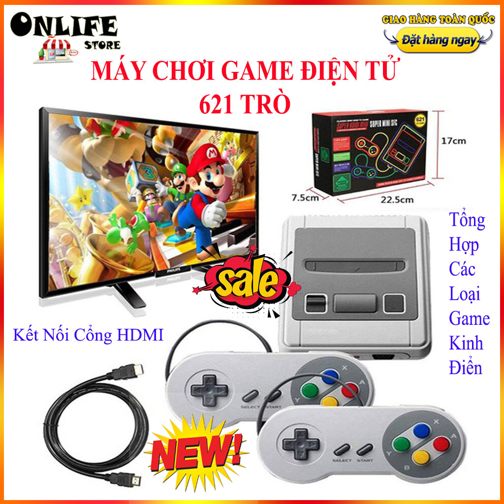 Máy chơi game cầm tay 2 người- Tay cầm không dây kết nối TV- Đồ họa đẹp nét 4K- Máy chơi game 4 nút không dây- Máy Chơi Game máy gamer tay cầm SUPER NES Classic, game HDMI