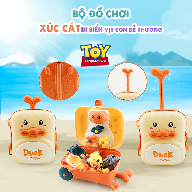 Đồ chơi đi biển, vali xúc cát con vật đáng yêu