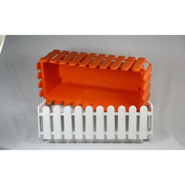 Chậu Nhựa Hàng Rào Trồng Hoa, Giá Chậu Size 45cm Đủ Màu Siêu Đẹp