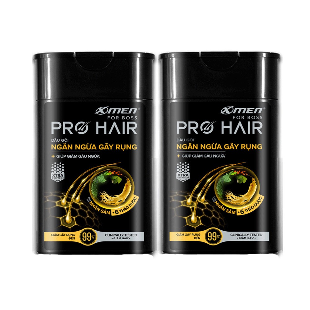 [Hàng tặng không bán] Combo 2 Dầu gội thảo dược Xmen for Boss Pro Hair Ngăn gãy rụng tóc 75gx2