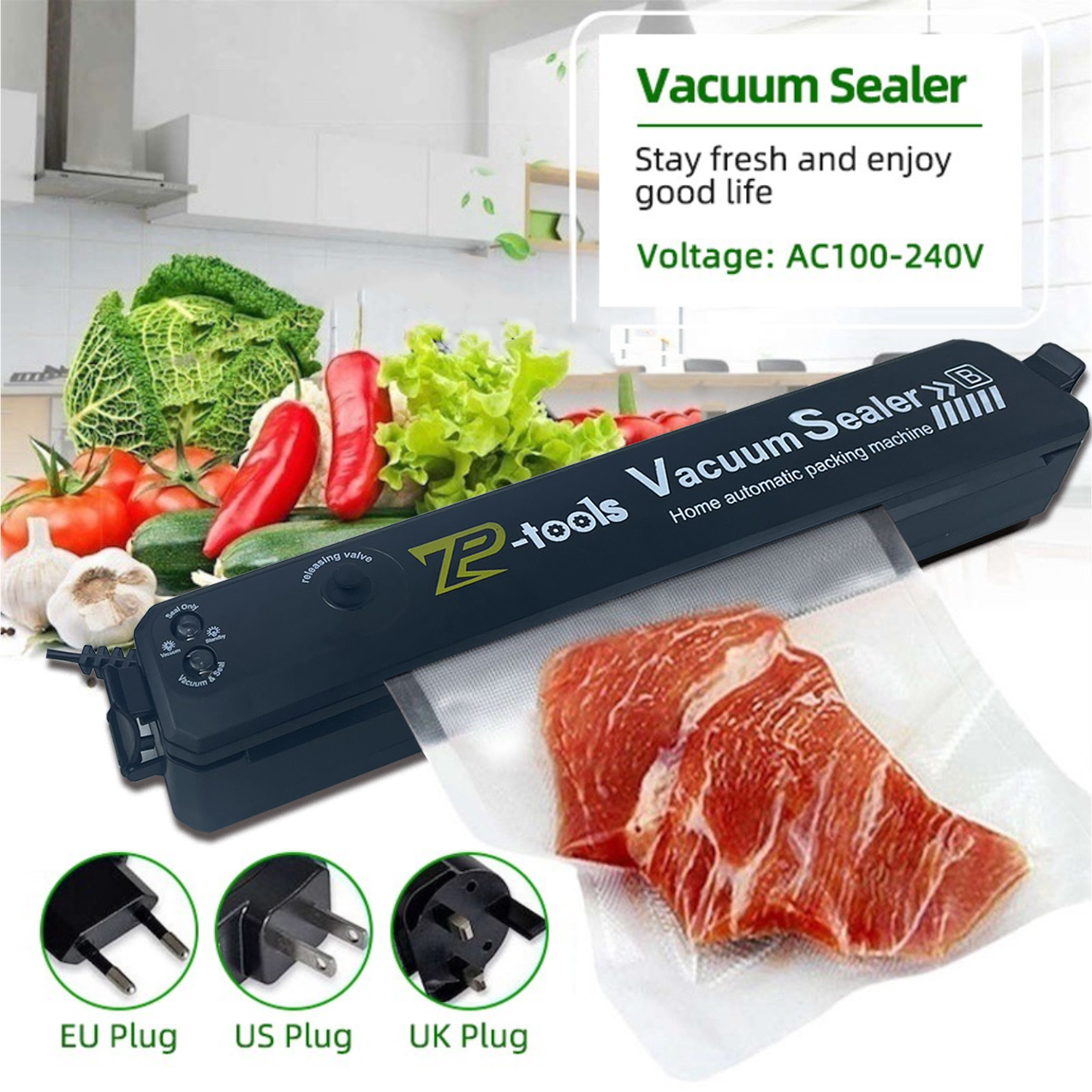 Máy hút chân không mini hàn miệng túi máy ép chân không gia đình nhỏ gọn máy hút chân không thực phẩm kiêm máy hàn miệng túi công nghệ cao bảo quản thực phẩm cực tốt tặng 10 túi hút chân không một mặt nhám
