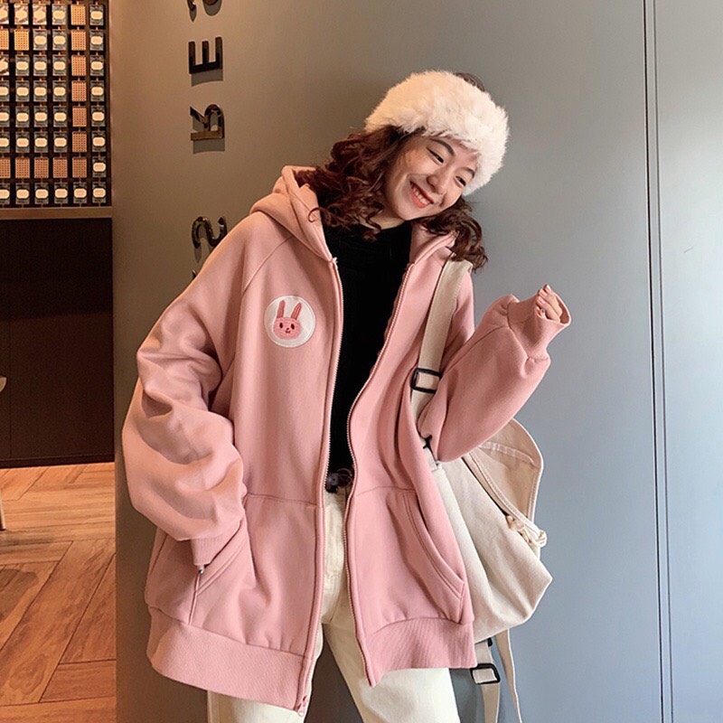 [15-17.5 Hoàn tiền 15%] Áo Khoác Thun Nỉ Nữ Cao Cấp Form Rộng Style Cánh Dơi Hàn Quốc