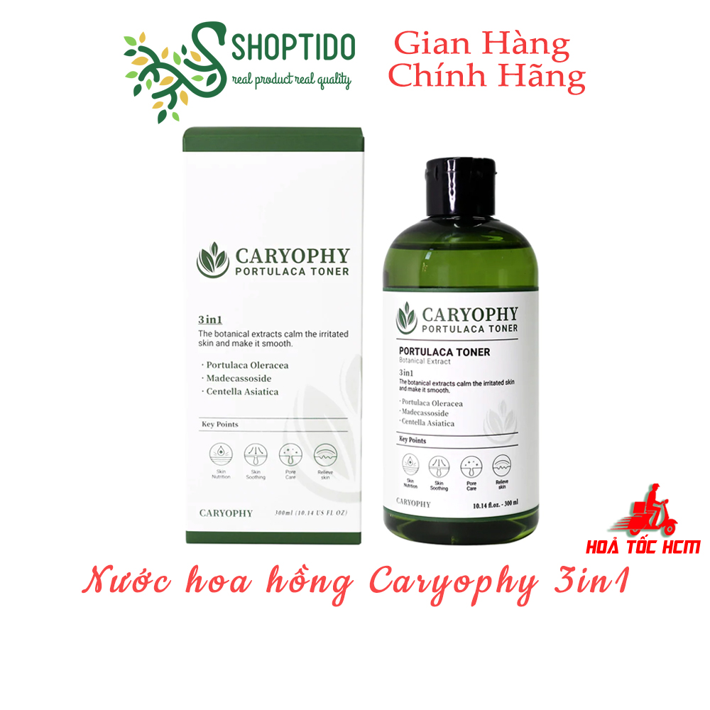 Nước hoa hồng hỗ trợ giảm mụn CARYOPHY PORTULACA TONNER 300ML