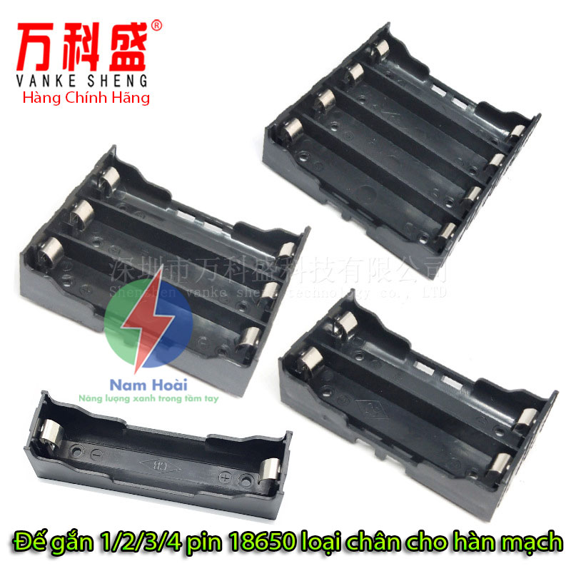 Đế pin, khay pin 18650 dùng cân bằng sạc pin 18650 3.7v