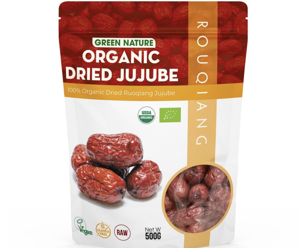 Táo đỏ hữu cơ Hotan 500gr Organic Dried Hotan Jujube