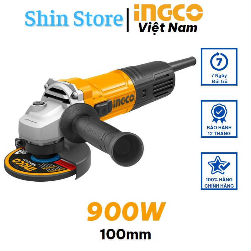 Máy mài cầm tay 100mm-900w ingco - shinstore