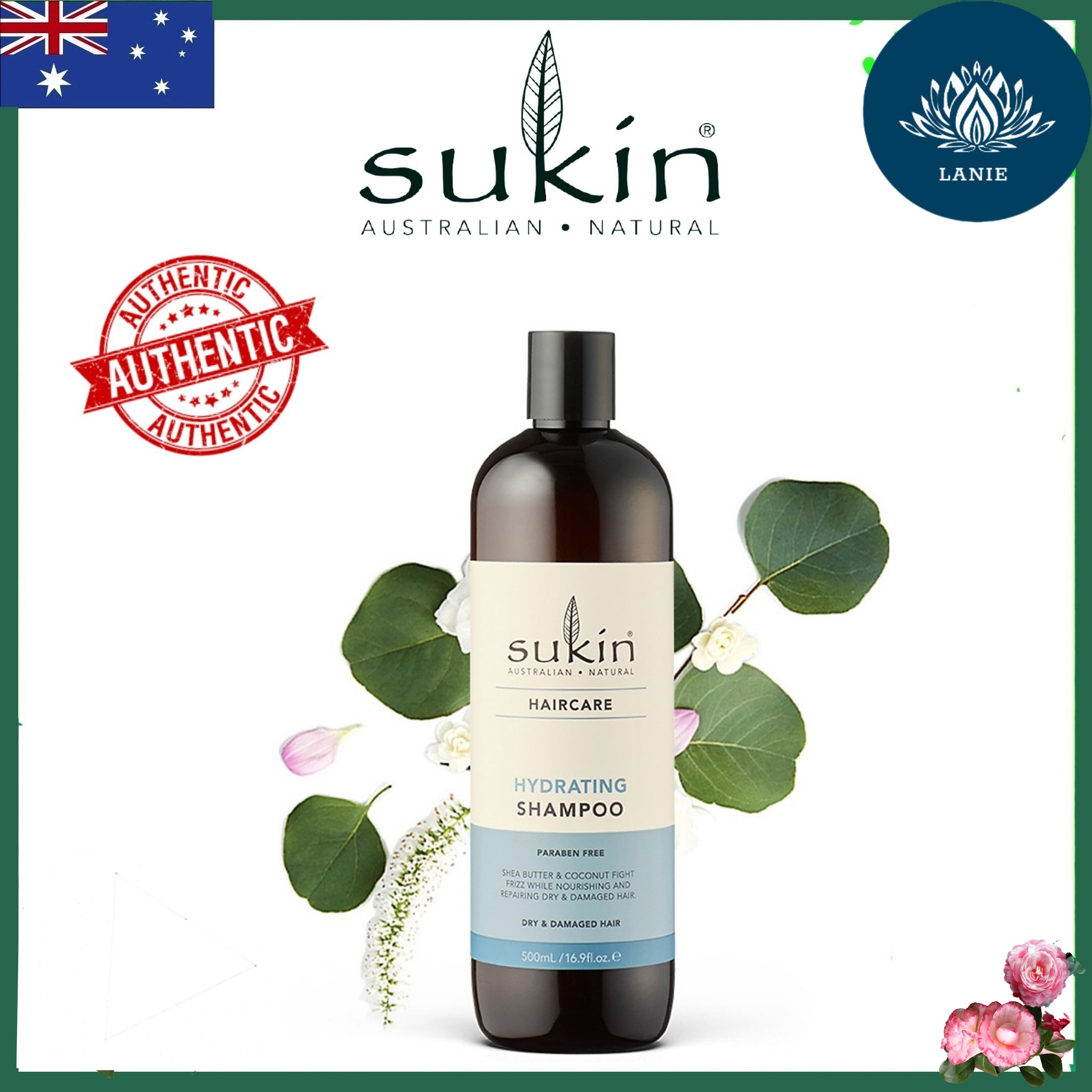 Dầu Gội Dưỡng Ẩm Cho Tóc Sukin Hydrating Hair Shampoo 500ml