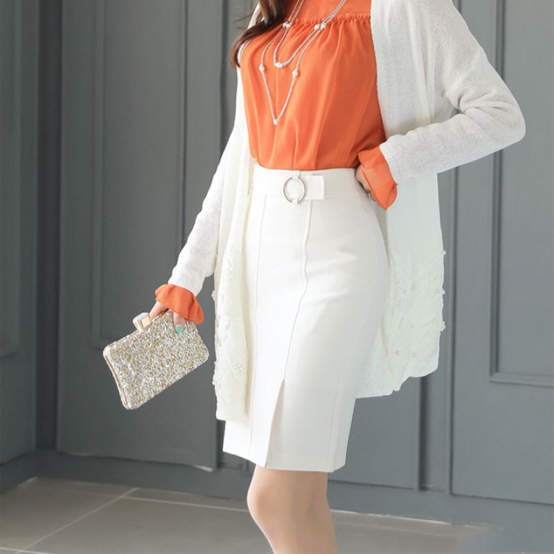 Chân váy nữ công sở, dài 50cm phong cách thanh lịch - Vannhshop MS019