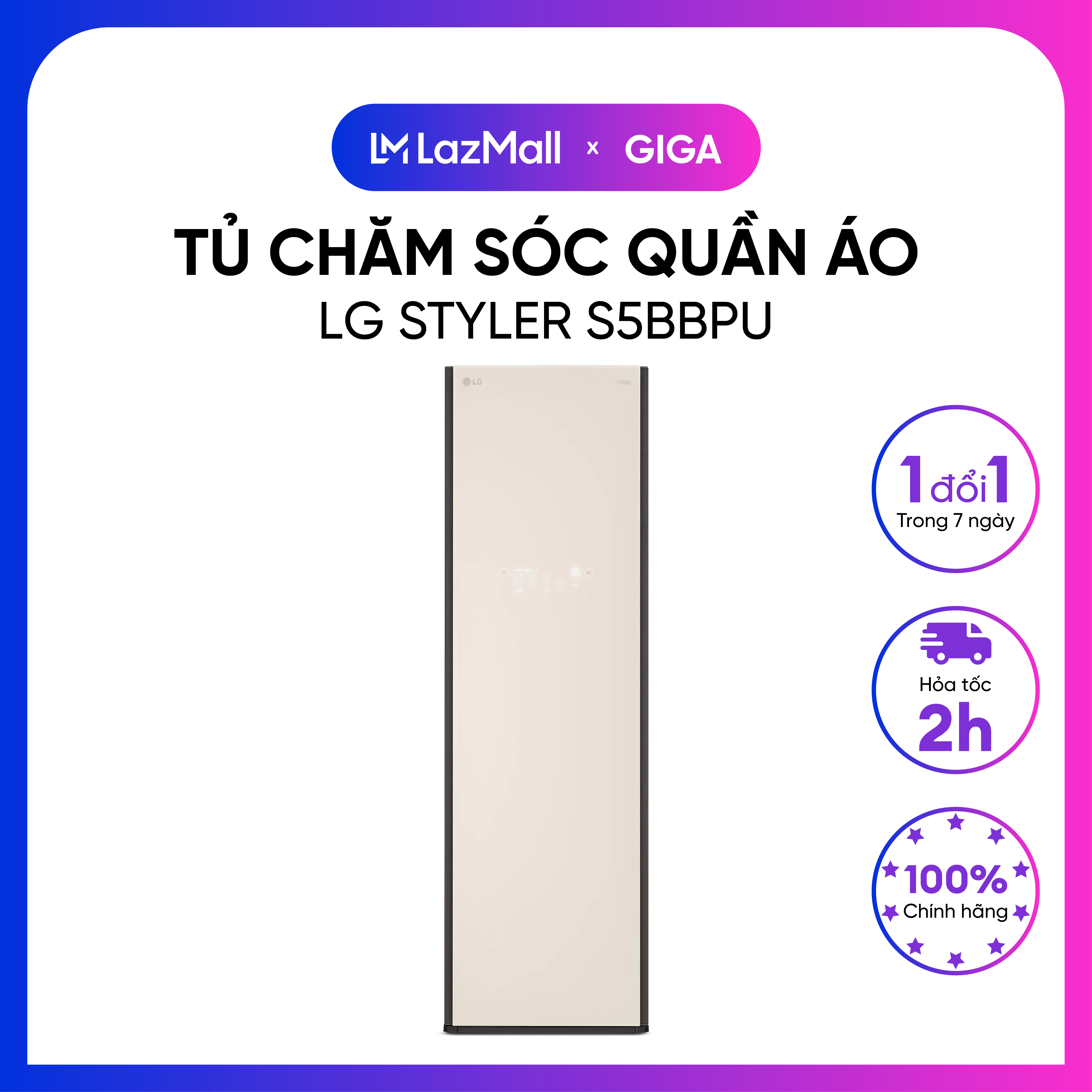 Tủ chăm sóc quần áo thông minh LG Styler S5BB Bản nội địa Hàn