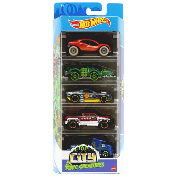 Bộ 5 siêu xe hot wheels 1806h - city vs toxic creatures