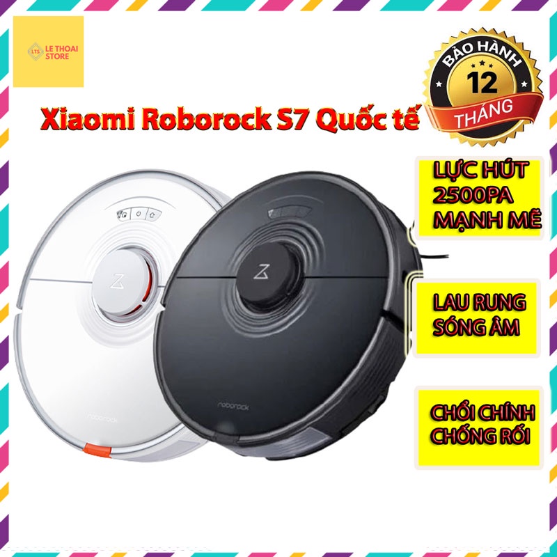 Robot hút bụi lau nhà Roborock S7 Quốc tế - công nghệ lau rung mới. Dung lượng pin: 5.200mAh,