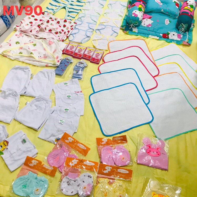 Combo đồ đi sinh cho mẹ và bé siêu tiết kiệm đồ sơ sinh MV90 chỉ 995k