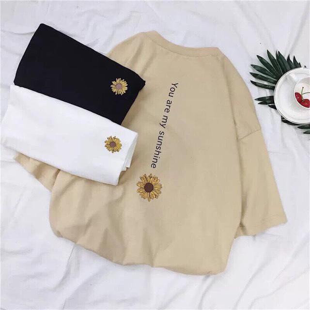 Áo thun in hình Hoa cúc YOU ARE MY SUNSHINE - Áo thun unisex nam nữ đều mặc được