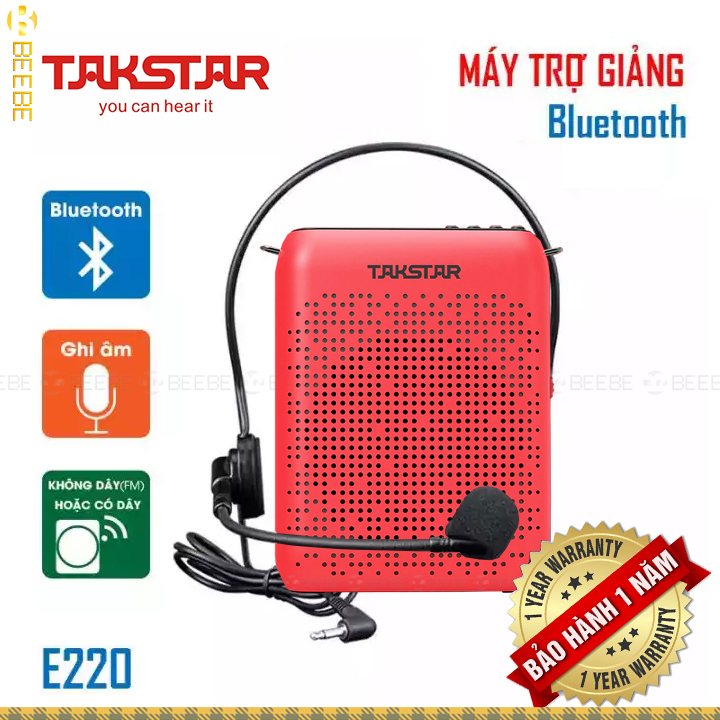 Takstar E220 - Máy Trợ Giảng FM, Bluetooth, Loa Công Suất 8w, Thời Lượng Pin 10h
