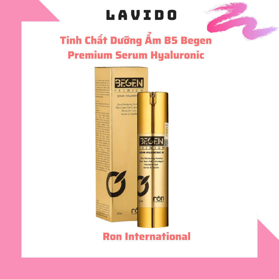 Tinh Chất Dưỡng Ẩm B5 Begen Premium Serum Hyaluronic cấp nước, cấp ẩm, nuôi dưỡng da Hàn Quốc Ron International 50ml