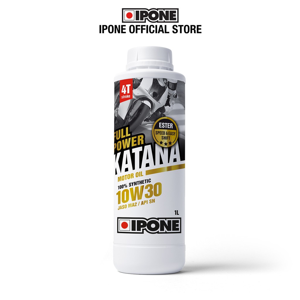 Nhớt xe mô tô, xe côn tay và xe số 4T tổng hợp gốc Ester Ipone Full Power Katana (1L)