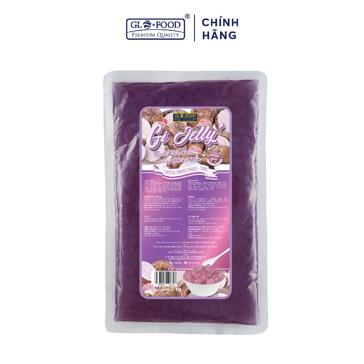 Gi jelly+ thạch trân châu hương khoai môn 2 kg - thạch trân châu 3q
