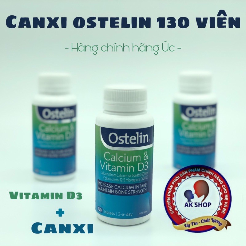 Viên uông canxi ostelin 130v hàng