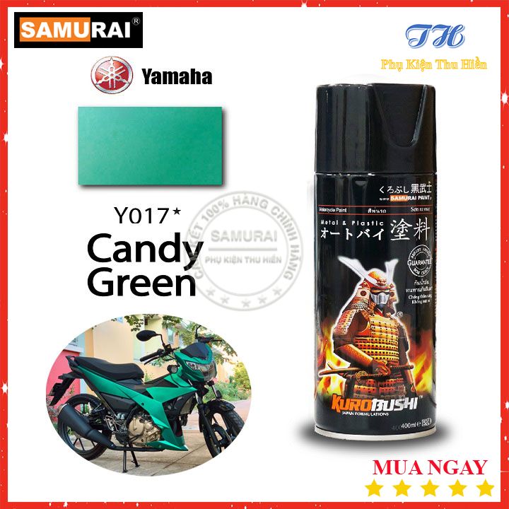 Sơn xịt samurai màu xanh kẹo - mã y017