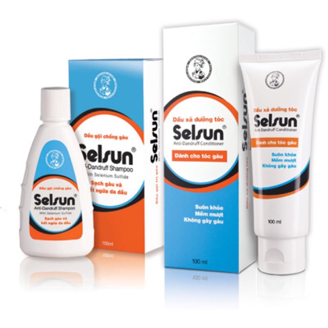Bộ 1 dầu gội chống gàu Selsun 100ml + 1 dầu xả dưỡng tóc Selsun 100ml