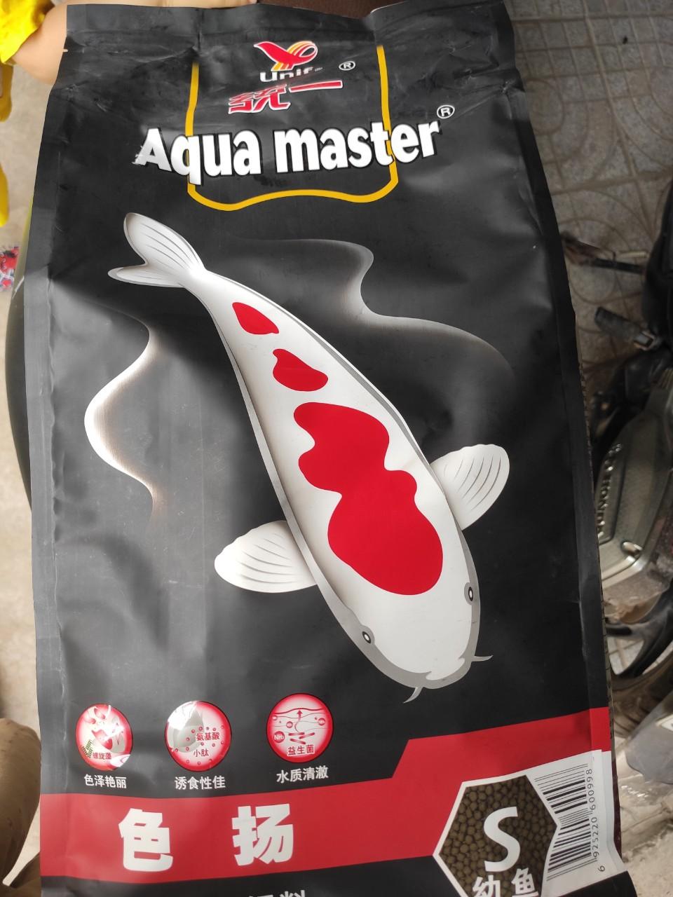 Thức ăn siêu tăng màu Aqua master Color Enhancer cho koi bao 5 kg, size L