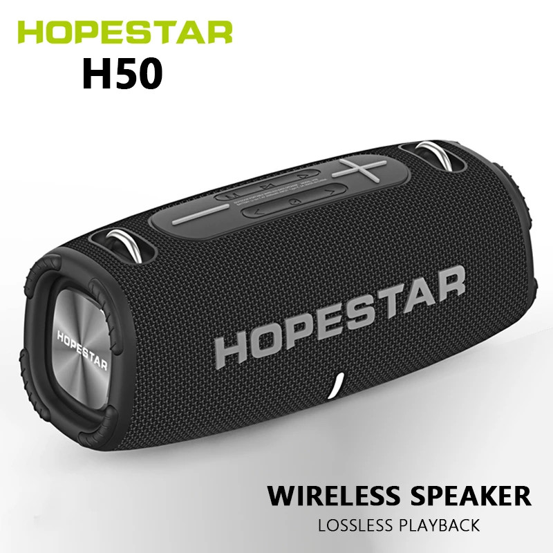 Loa Bluetooth HOPESTAR H50 - Trống Lớn Dây Đeo Ngoài Trời Siêu Bass TWS Mạnh Mẽ, Chống nước Pin Trâu