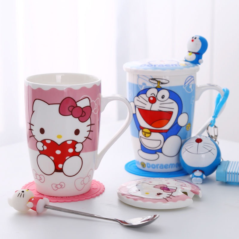 Cốc ly sứ hình doraemon dễ thương