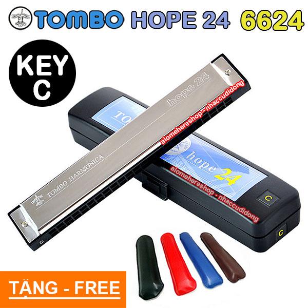 Kèn harmonica tremolo tombo hope 24 6624 key c