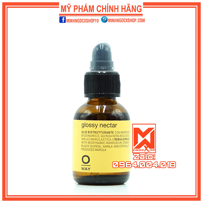TINH DẦU PHỤC HỒI TÁI TÓC TÓC OWAY GLOSSY NECTAR 50ML CHÍNH HÃNG