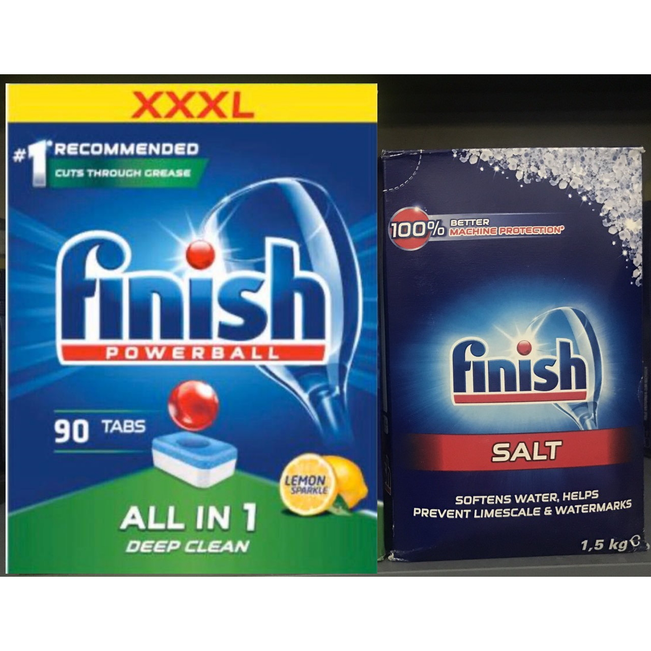 90 viên rửa bát finish, 100 viên finish all in one hoăc 1.5kg muối finish