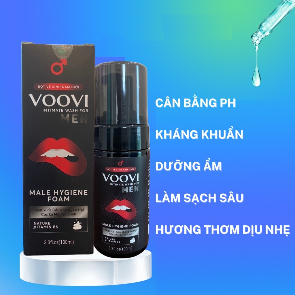 Bọt vệ sinh nam giới Voovi dung dịch tạo bọt Intimate Wash For Men 100ml 