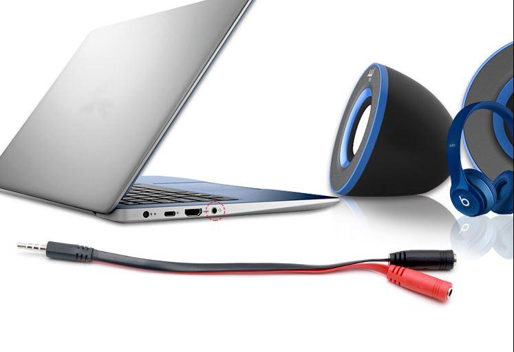 Dây cáp tai nghe jack cắm 3.5mm chia ngõ âm thanh ra Mic và Loa OTG 4