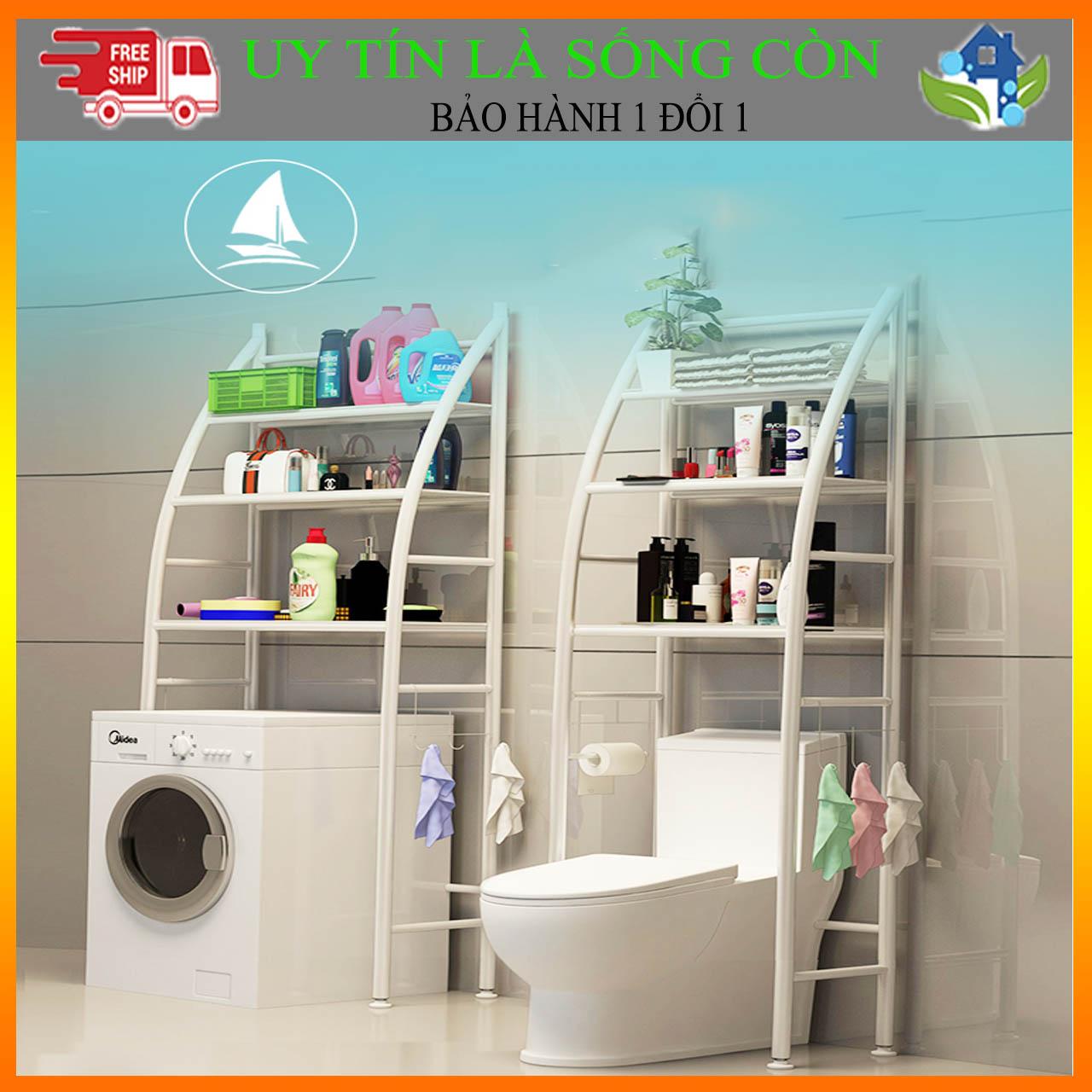 (Kèm quà tặng) Kệ để đồ trên máy giặt, bồn cầu inox hình chóp hiện đại, Kệ để đồ nhà tắm, kệ để đồ đa năng làm gọn nhà tắm, nhà vệ sinh