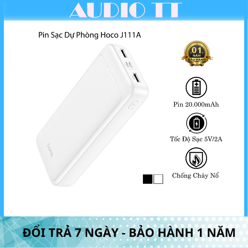 Pin sạc dự phòng hoco j111a 20.000mah sạc dự phòng chính hãng