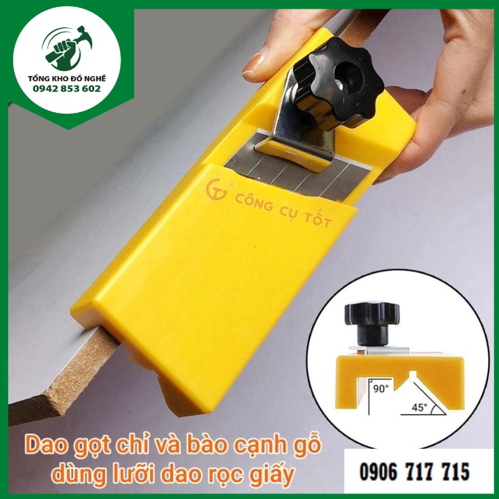 Dao gọt chỉ và bào cạnh gỗ dùng lưỡi dao rọc giấy _TKDN