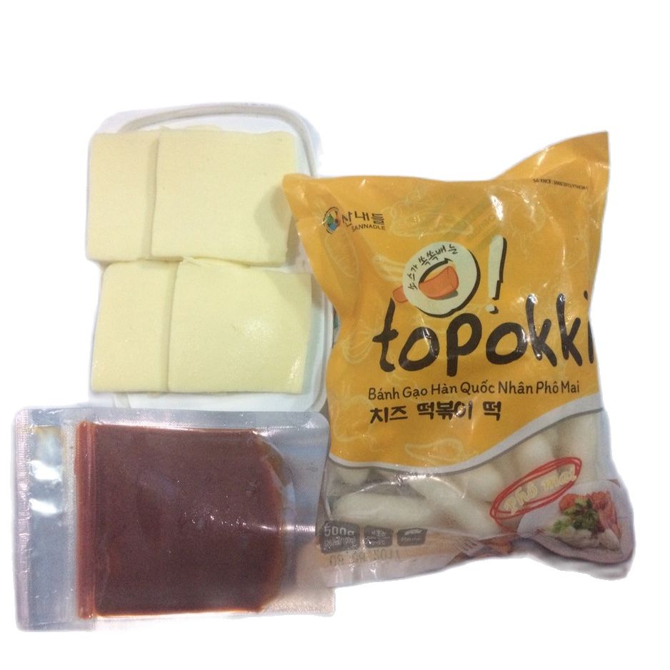 Combo Tobokki nhân phô mai + 100gr sốt + kèm 100g Phô mai Mozzarella Doanvatgiasi