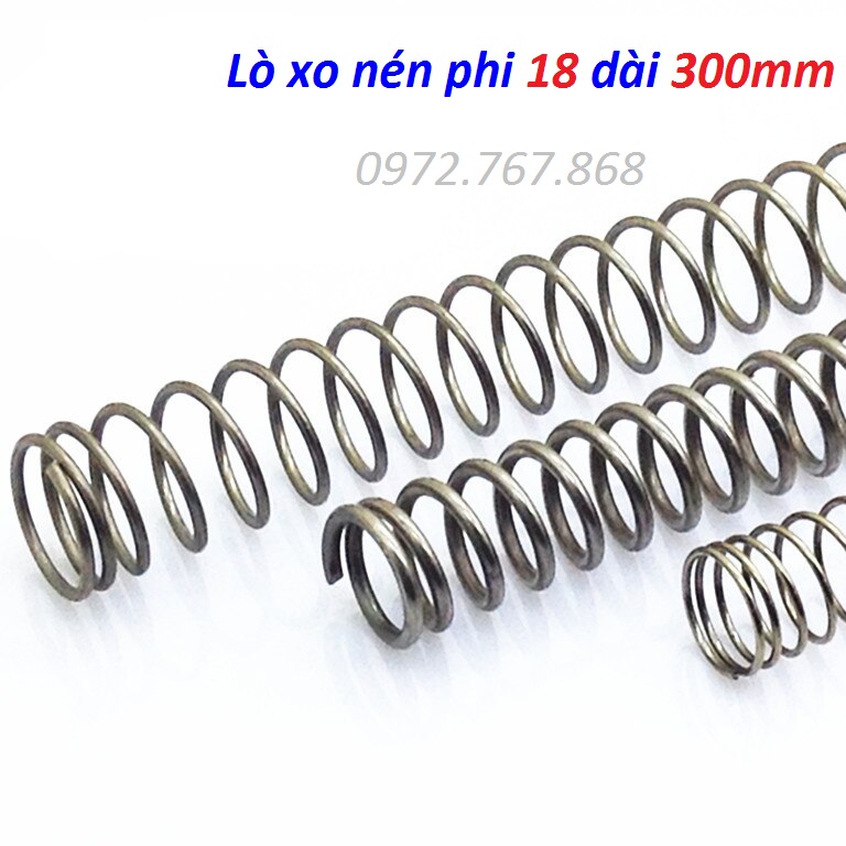 [5 cái] Lò xo nén phi 18mm dài 300mm