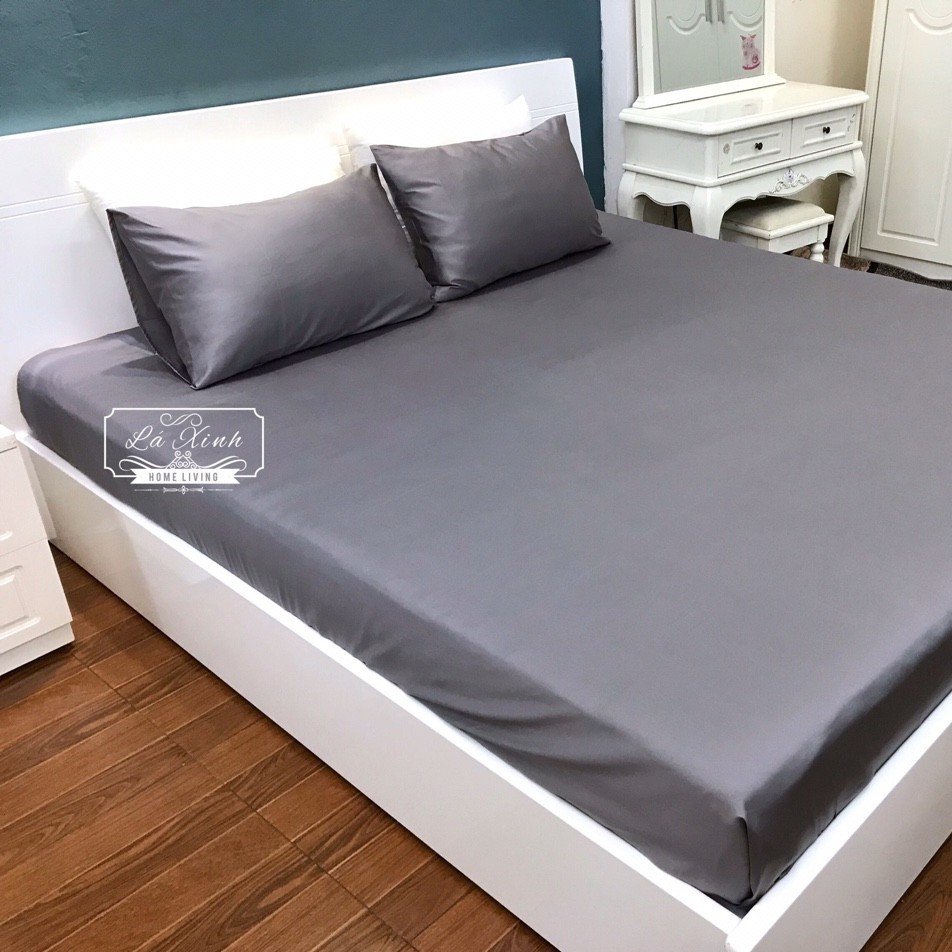 Bộ ga gối lụa Tencel trơn mật độ vải 60s cao cấp mềm mại và thoáng khí - Chăn Ga Hạ Vy