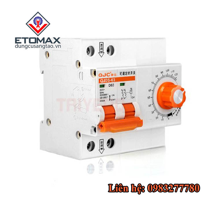 Aptomat hẹn giờ tắt đếm ngược công suất lớn 63A