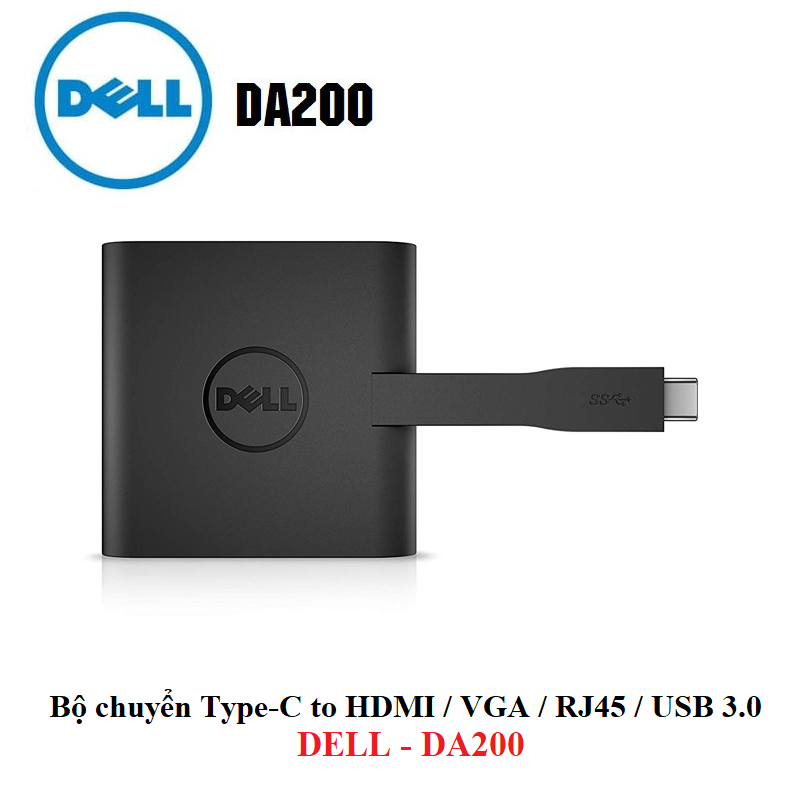 Bộ chuyển đổi dell da200 usb type-c 1 ra 4 cao cấp