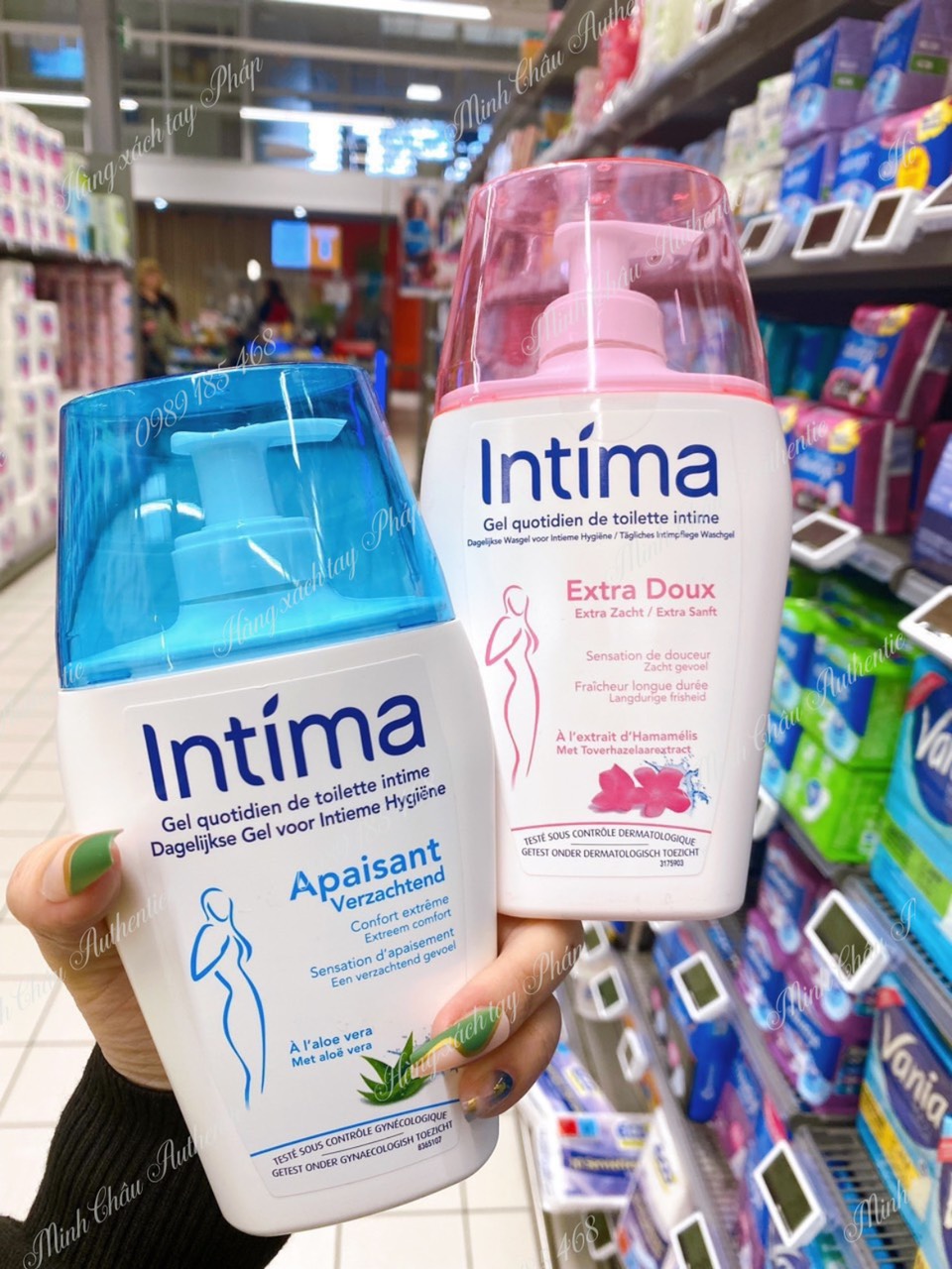 Dung dịch vệ sinh phụ nữ Intima của Pháp chai 200ml, rất lành và dịu nhe, bảo vệ bạn mỗi ngày