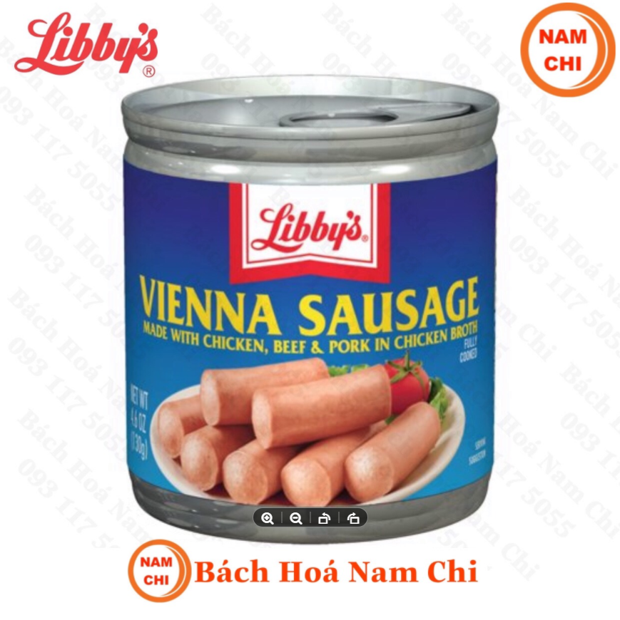 [1 HŨ LẺ] Xúc Xích Ăn Liên LIBBY VIENNA SAUSAGE 130g - Hàng Mỹ