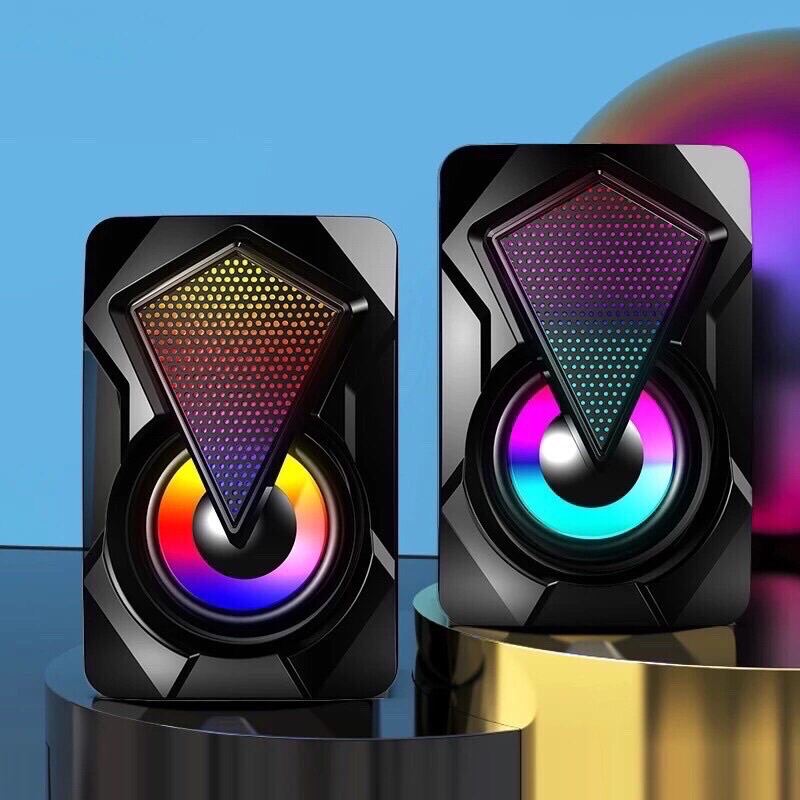 Loa vi tính 2.0 mini yst-1046 / y-9077 có led rgb - loa để bàn cao cấp